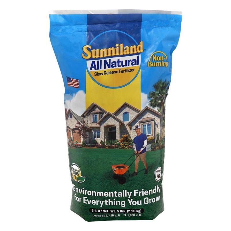 Sunniland 124266 Slow-Release Nitrogen Lawn Fertilizer For All Grasses 416 sq ft