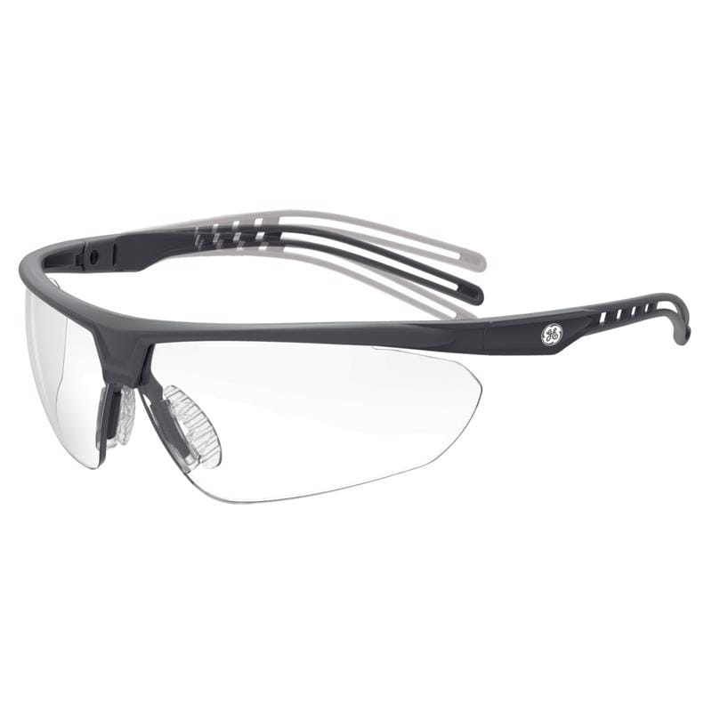 General Electric GE308C 08 Series Impact-Resistant Safety Glasses Clear Lens Black Frame 1 pk