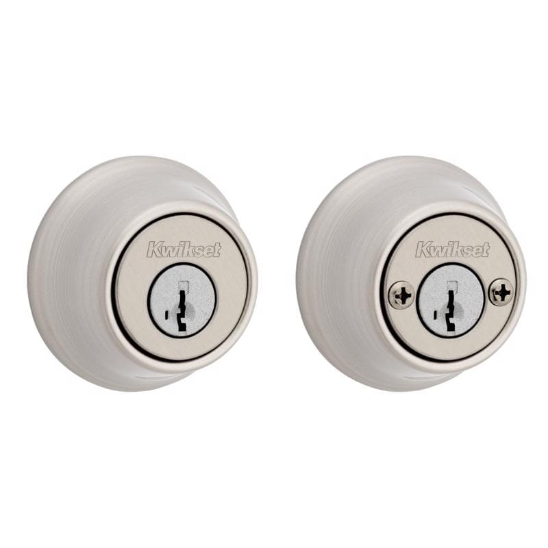 Kwikset 96650-516 SmartKey Security Satin Nickel Metal Double Cylinder Deadbolt