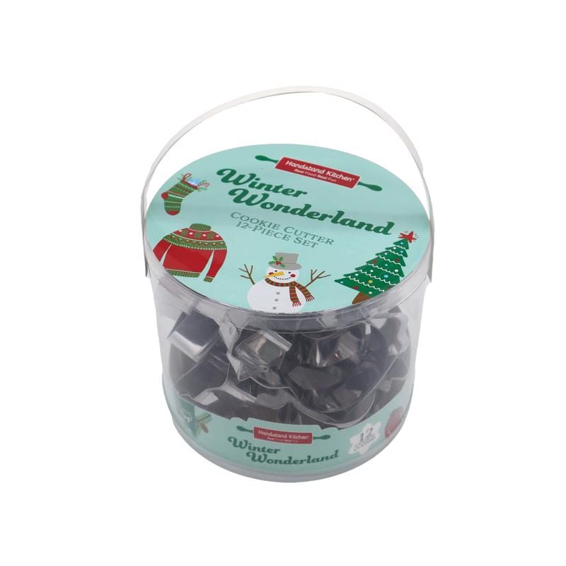 Handstand Kitchen BKS-HOLCC12 Winter Wonderland Holiday Bucket Stainless Steel 12 pc 5.125 in.
