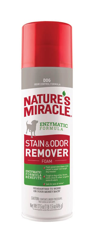 Nature'S Miracle P-68340 Dog Foam Enzyme Stain And Odor Remover 17.5 oz