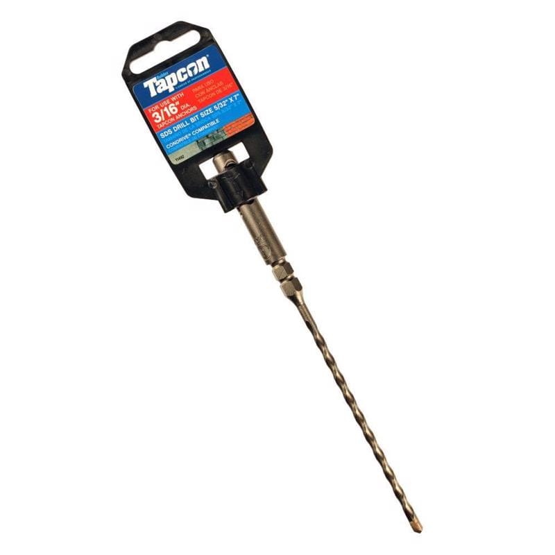 Tapcon 11492 5/32 in. X 7 in. L Carbide Tipped Drill Bit SDS-Plus Shank 1 pk