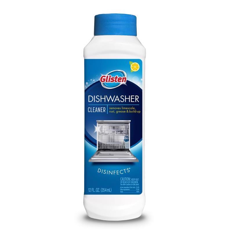 Glisten DM06N Dishwasher Lemon Scent Cleaner and Disinfectant 12 oz 1 pk