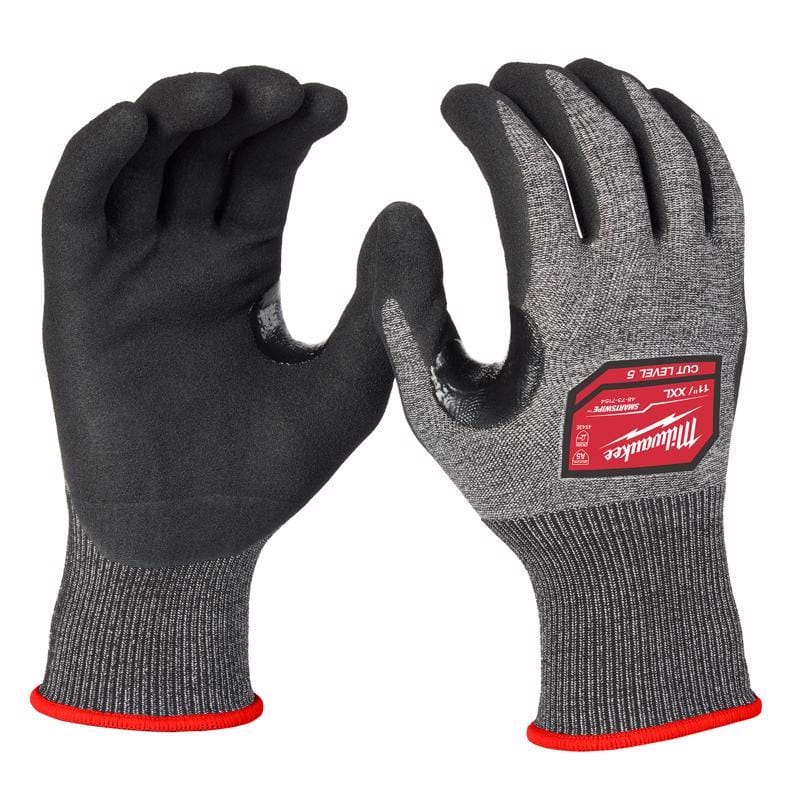 Milwaukee 48-73-7154 Men's Dipped Gloves Black XXL 1 pair