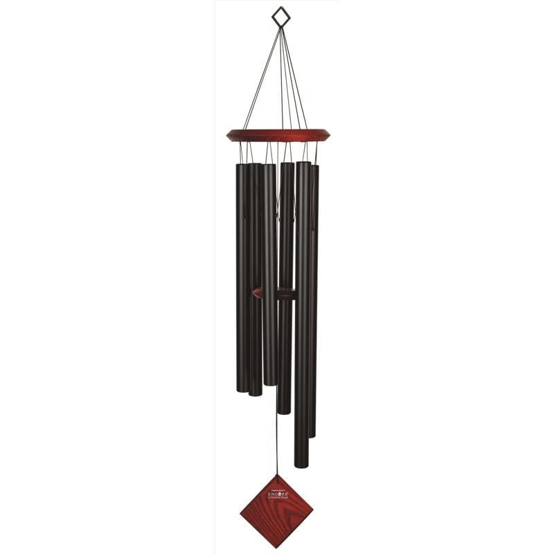 Woodstock Chimes DCK37 Encore Collection Black Aluminum/Wood 37 in. Black Chimes of Earth Wind Chime