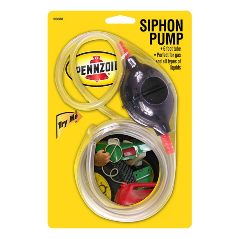 Pennzoil 36688 Hand Operated Plastic 72 in. Siphon Pump