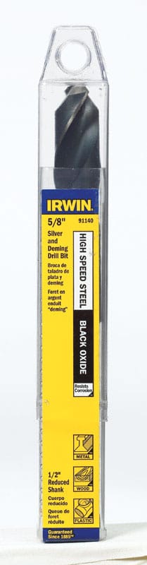 Irwin 91140 5/8 in. X 6 in. L High Speed Steel Drill Bit Straight Shank 1 pc