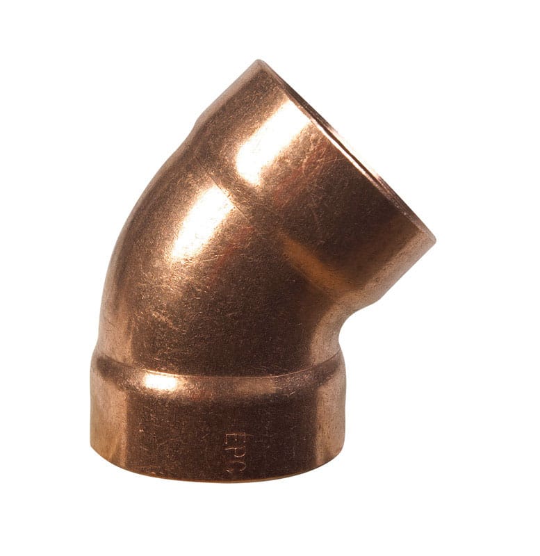 Nibco W00210T 1-1/2 in. Sweat X 1-1/2 in. D Sweat Copper 45 Degree Elbow 1 pk