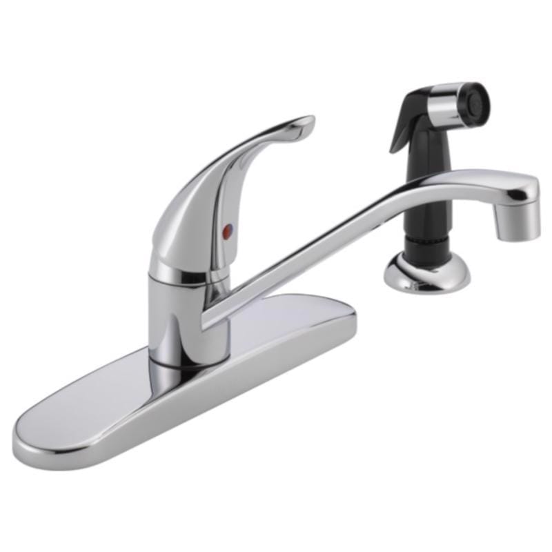 Peerless P115LF One Handle Chrome Kitchen Faucet Side Sprayer Included