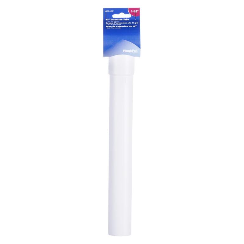 Plumb Pak PP55-12W 1-1/2 in. D X 12 in. L Plastic Extension Tube