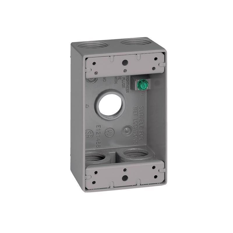 Sigma Engineered Solutions 14253-5 New Work 18.3 cu in Rectangle Metallic 1 gang Weatherproof Box Gray