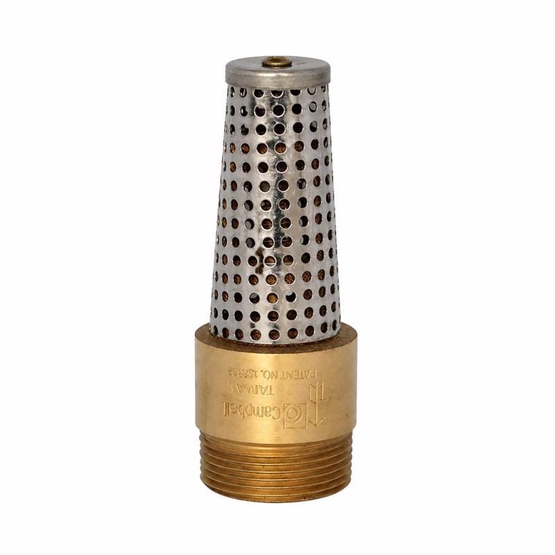 Campbell FV-4FX5MT-LF 1 in. D X 1-1/4 in. D Brass Spring Loaded Foot Valve