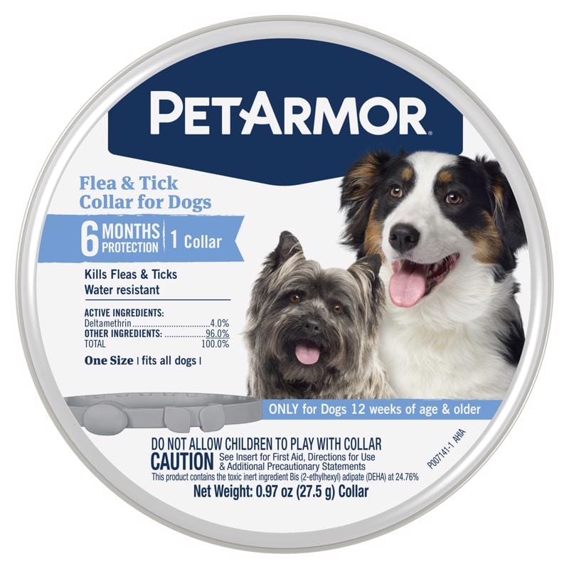 Petarmor 5190 Solid Dog Flea and Tick Collar Deltamethrin 0.97 oz