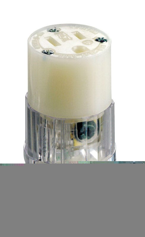 Leviton 08219-PLC Industrial Nylon Grounding Connector Non-NEMA 2 Pole 3 Wire
