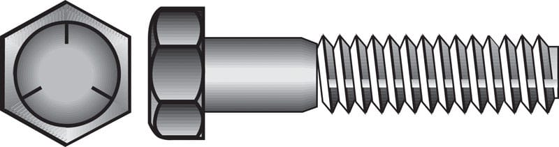 Hillman 200552 1 in. D X 5 in. L Heat Treated Zinc Steel Hex Head Cap Screw 1 pk