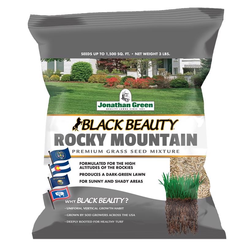 Jonathan Green 10382 Black Beauty Rocky Mountain Mixed Sun or Shade Grass Seed 3 lb