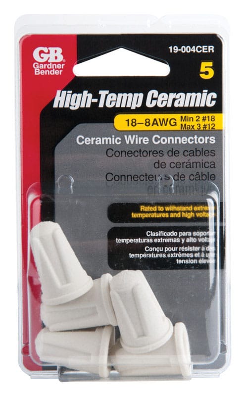Gardner Bender 19-004CER High Temp Ceramic Wire Connectors 35/64 in. D 5 pk