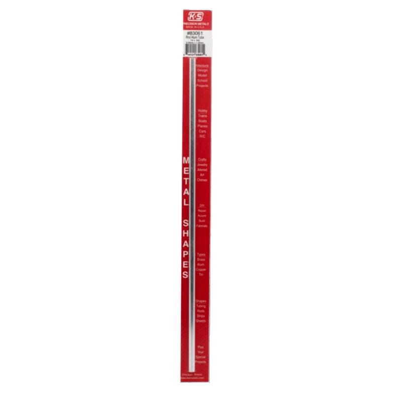K&S 83061 1/4 in. D X 1 ft. L Round Aluminum Tube