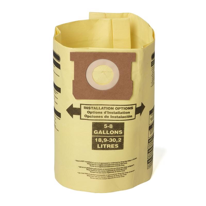 Craftsman CMXZVBE38775 Filter Bag 5-8Gal Sv