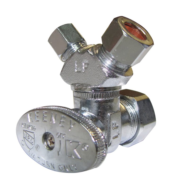 Plumb Pak PP2904VLF 5/8 in. Compression X 3/8 in. Compression Brass 3-Way Valve