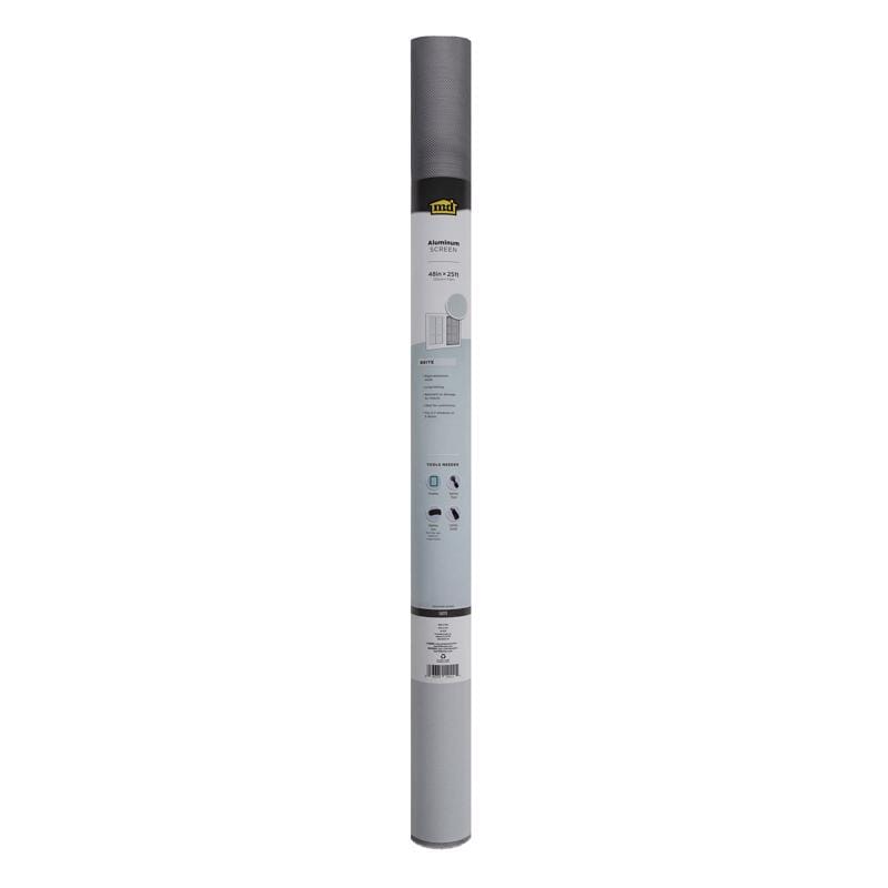 M-D Building Products 14111 Brite Aluminum Door and Window Screen 48 in. W X 25 ft. L 1 pk