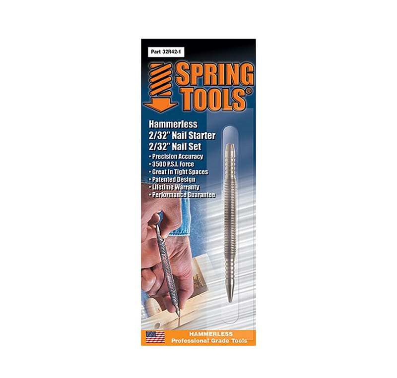 Spring Tools 32R42-1 2/32 in. Hammerless Nail Starter and Nail Set 1 pc