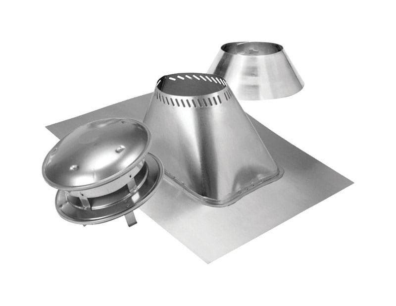 Selkirk 206600 6 in. L Steel Roof Termination Kit Silver