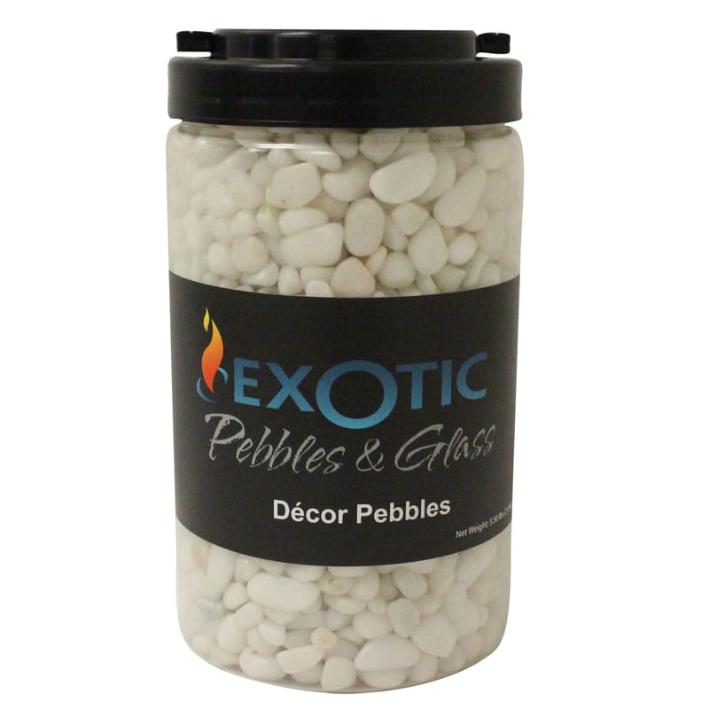 Exotic PSW-0510J Pebbles & Glass Snow White Decorative Pebble Pebbles 5.5 lb