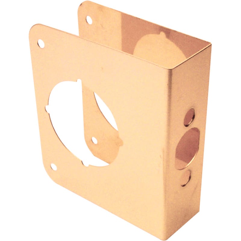 Prime-Line U 9558 4.5 in. H X 4.31 in. L Brass-Plated Brass Lock and Door Reinforcer