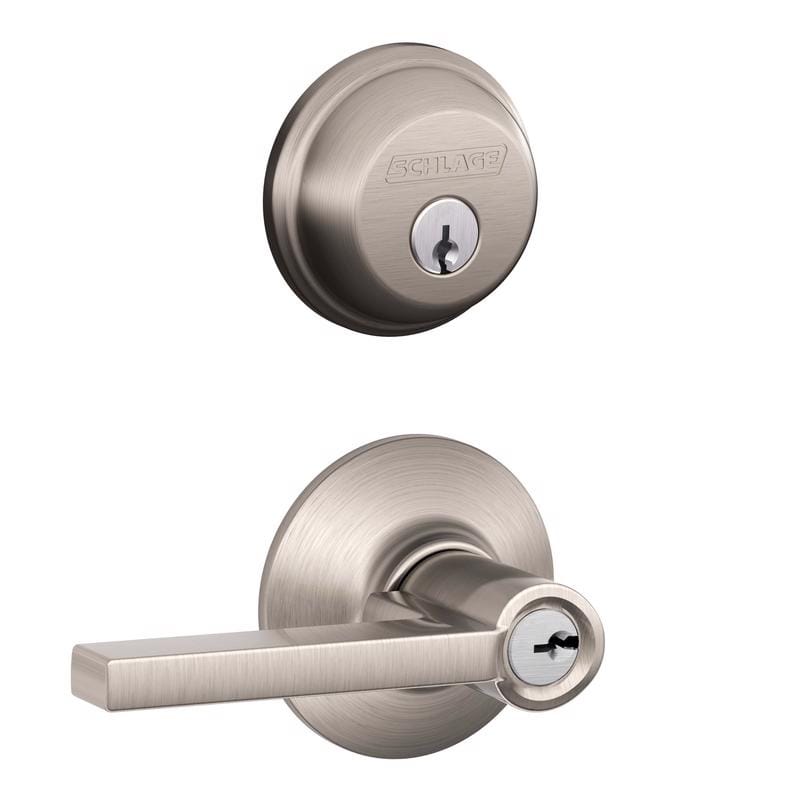 Schlage FB50NVLAT619 Latitude Satin Nickel Metal Single Cylinder Deadbolt