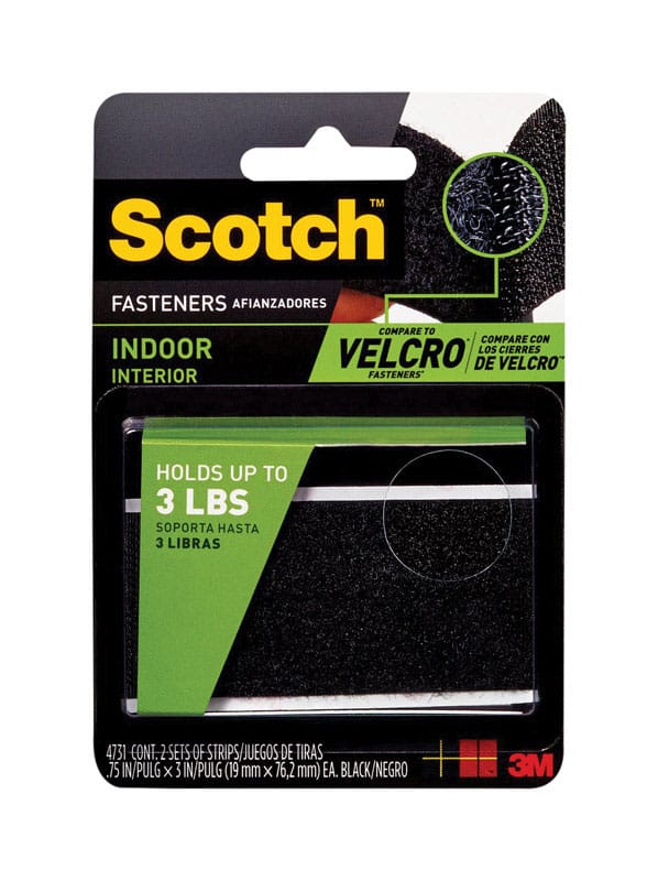 Scotch RF4731 Medium Foam Hook and Loop Fastener 3 in. L 2 pk