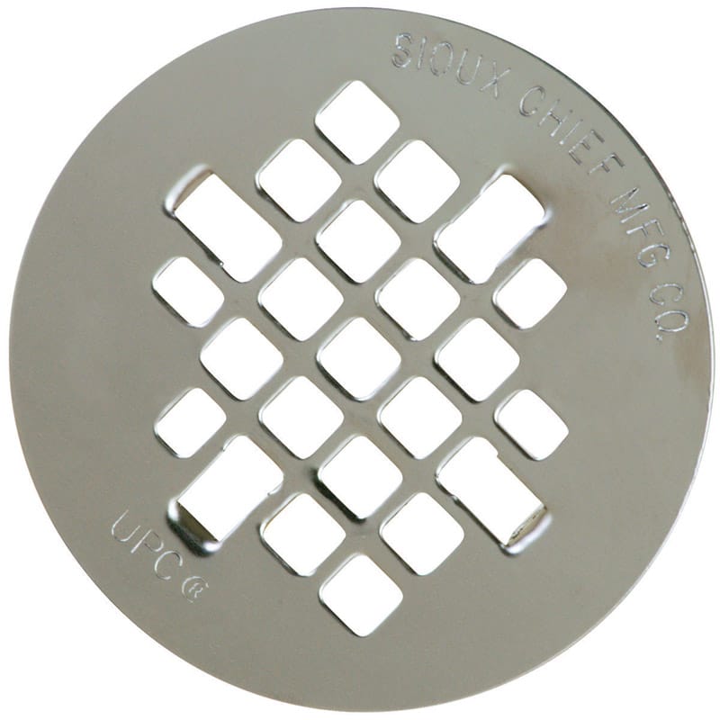 Sioux Chief 827-2SPK1 4-1/4 in. Chrome Round Stainless Steel Drain Grate