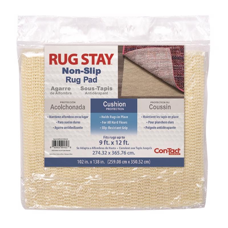 Con-Tact VATG-V14740-03 Light Cushion 9 ft. W X 12 ft. L Polyester Indoor Rug Pad