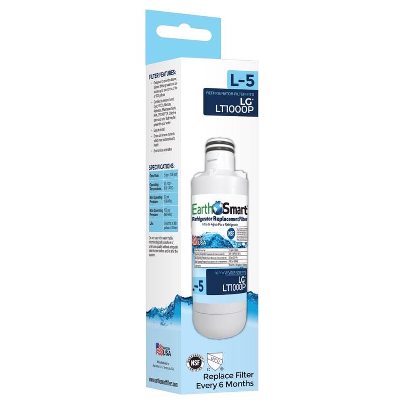 Earthsmart 102644 L-5 Refrigerator Replacement Filter For LG LT1000P