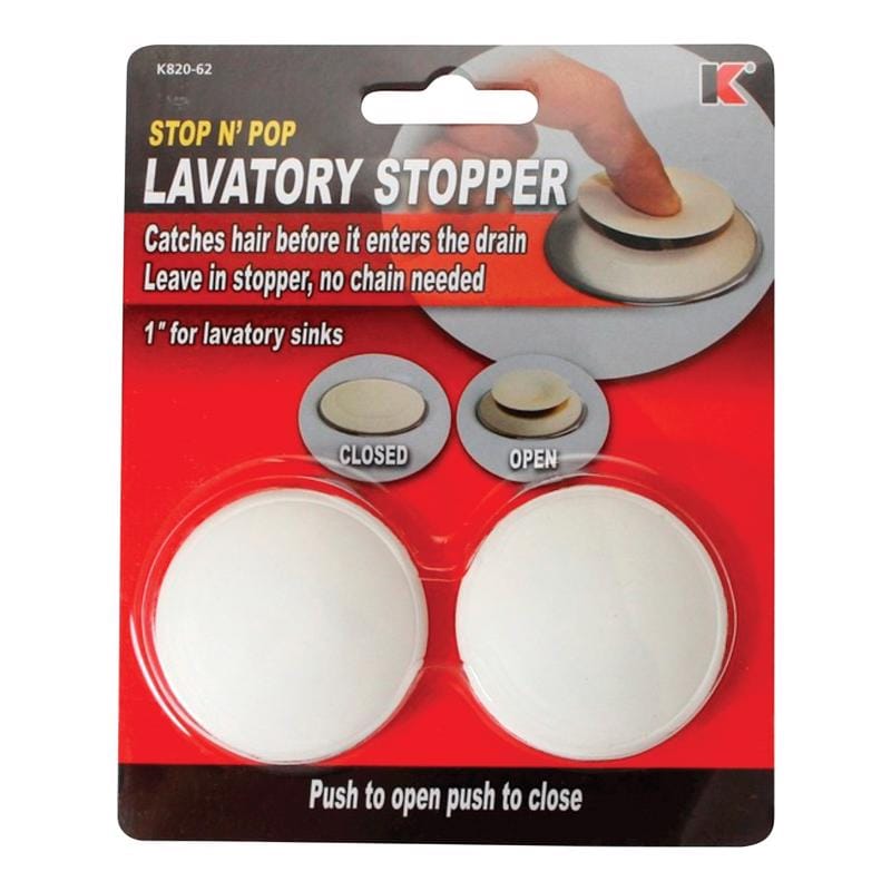 Keeney K820-62 1 in. White Rubber Lavatory Pop Up Stopper