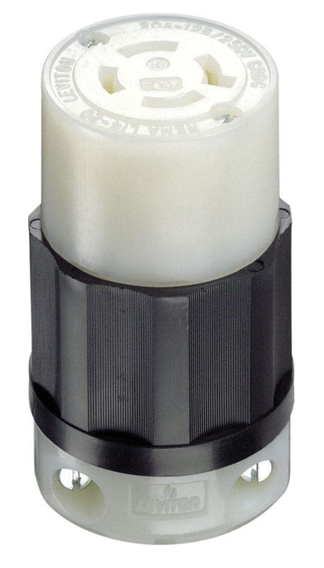 Leviton 02413-0BX Industrial Nylon Grounding Locking Connector L14-20R 14-10 AWG 3 Pole 4 Wire