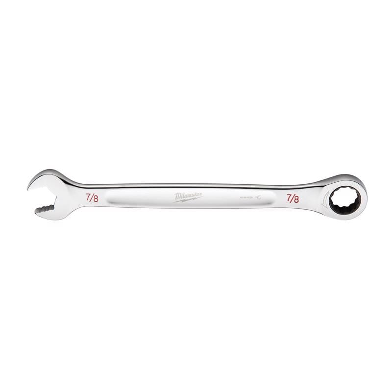 Milwaukee 45-96-9228 7/8 in. X 7/8 in. 12 Point SAE Ratcheting Combination Wrench 11.93 in. L 1 pc
