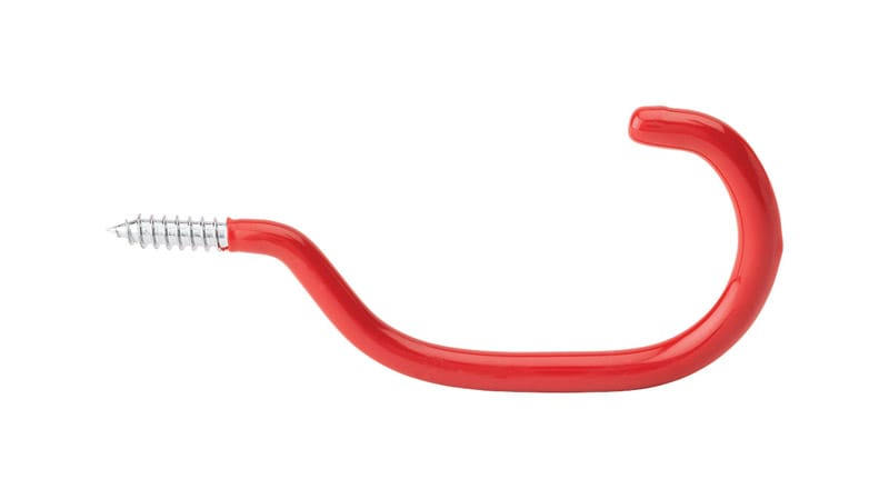 National Hardware N271-015 5.88 in. L Vinyl Coated Red Steel Bicycle Hook 40 lb. cap. 1 pk