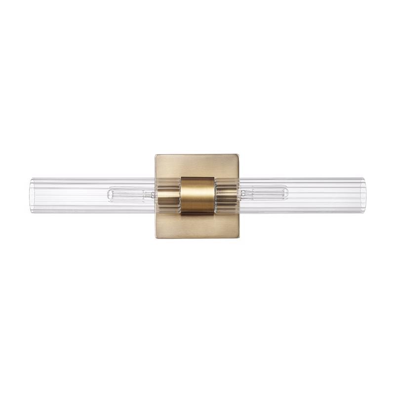 Globe Electric 63000052 Brushed Brass Bronze 2 lights LED Vanity Light Wall Mount