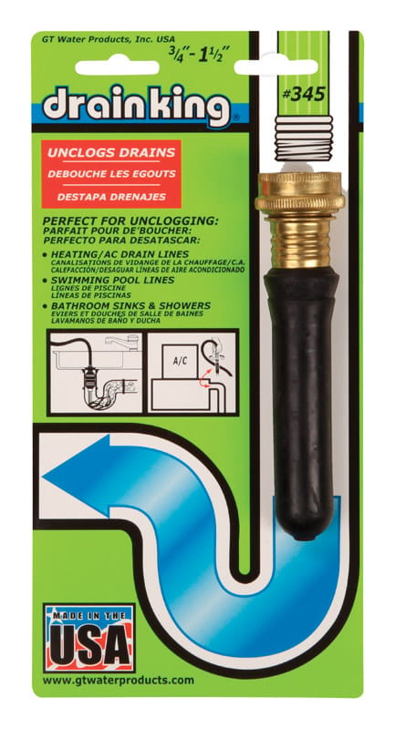 GT Water Products 345 Drain King 0 ft. L Drain Unclogger