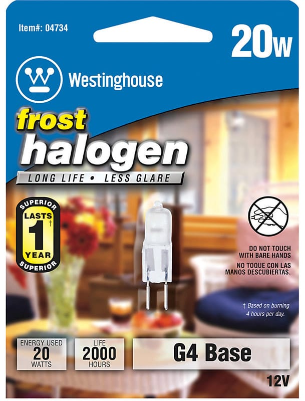 Westinghouse 0473400 20 W T2.5 Decorative Halogen Bulb 290 lm Bright White 1 pk