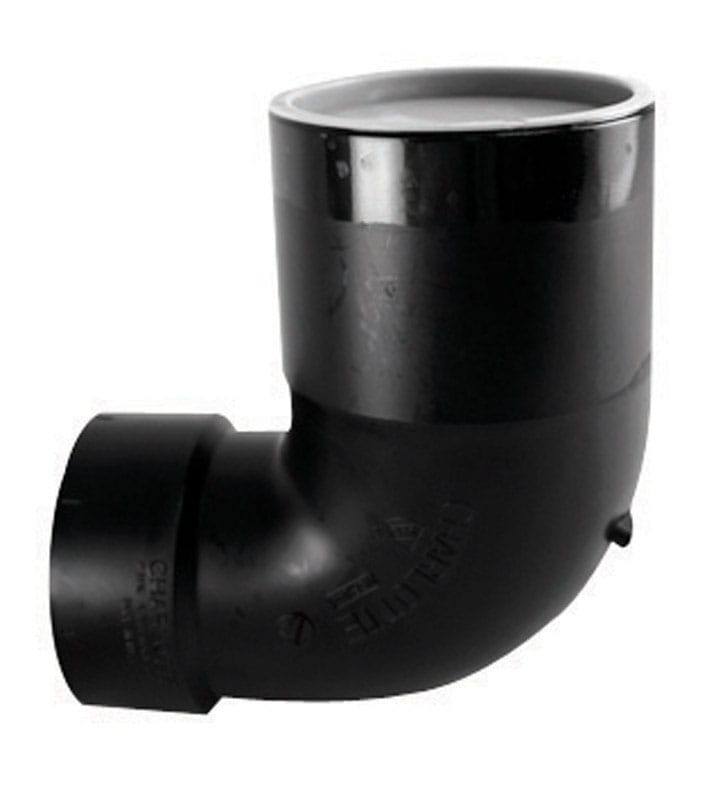 Charlotte Pipe ABS00330X0600HA 4 in. Hub X 3 in. D Spigot ABS Elbow
