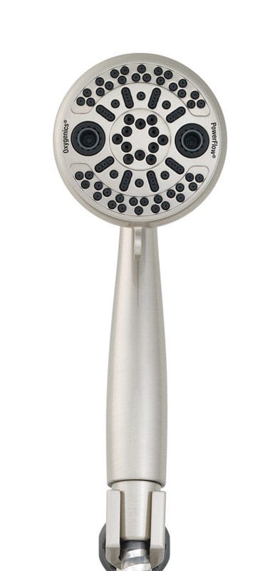 Oxygenics 87446 PowerFlow Brushed Nickel ABS 3 settings Handheld Showerhead 1.75 gpm