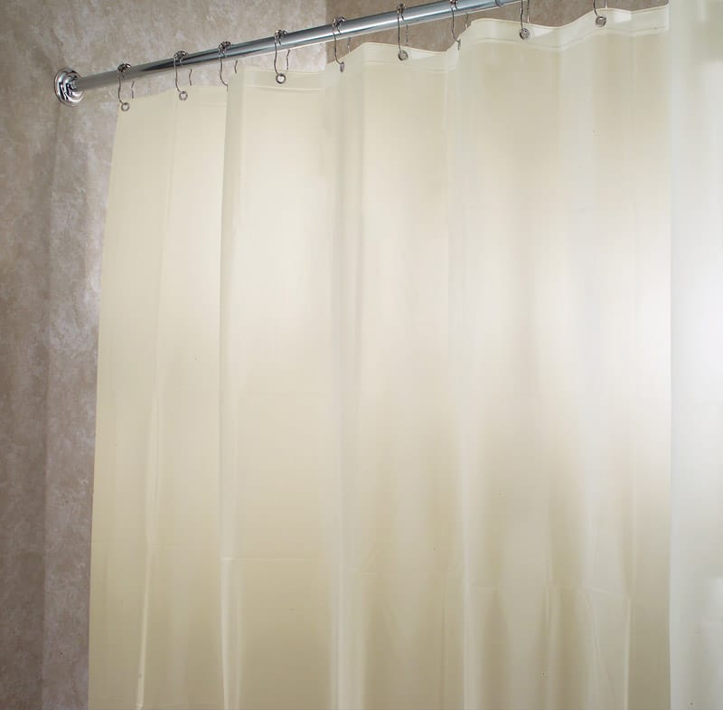 iDesign 14755 72 in. H X 72 in. W Sand Solid Shower Curtain Vinyl