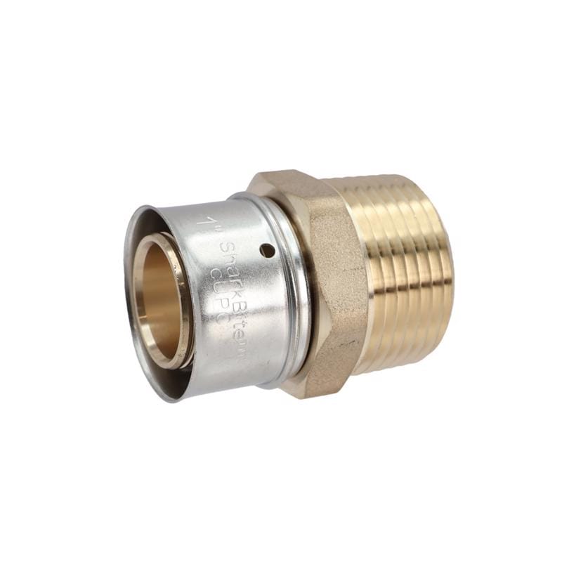 SharkBite UCP140Z PEX Press 1 in. Press each X 3/4 in. D MNPT each Brass Male Adapter