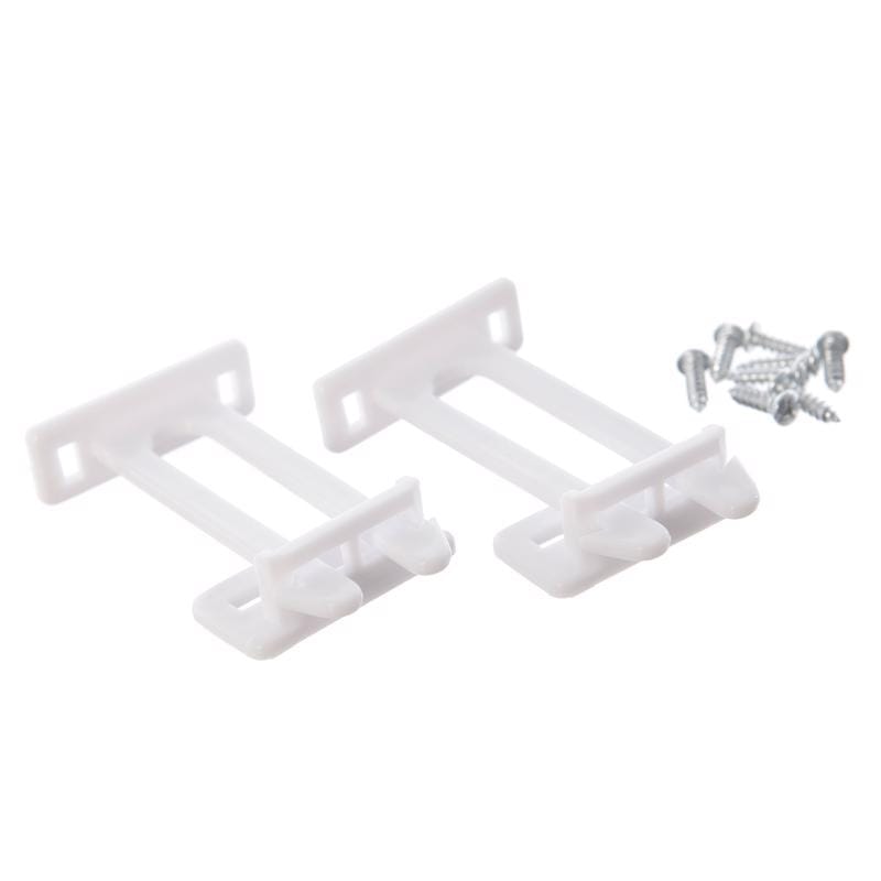 Dreambaby L112 White Plastic Twin Pin Latches 2 pk