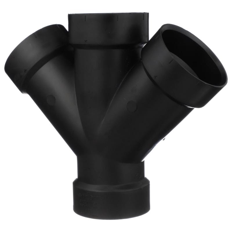 Charlotte Pipe ABS006110800HA 2 in. Hub X 2 in. D Hub ABS Double Wye