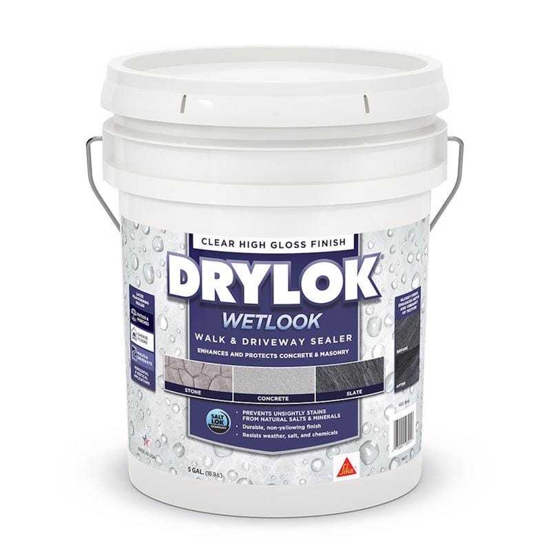 Drylok 832425 High-Gloss Clear Latex Concrete and Masonry Sealer 5 gal