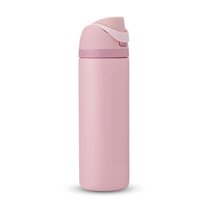 Owala C07738 FreeSip 24 fl. oz. Rose Quartz BPA Free Water Bottle with Spout Lid