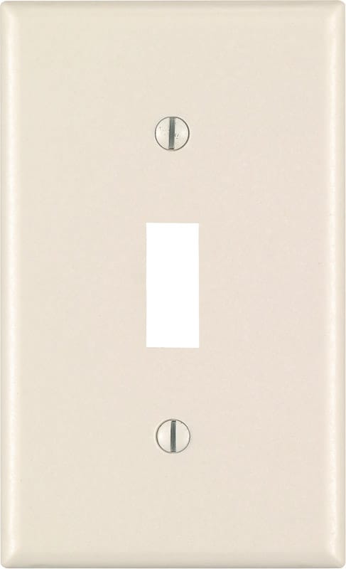 Leviton 78001-000 Light Almond 1 gang Thermoset Plastic Toggle Wall Plate 1 pk